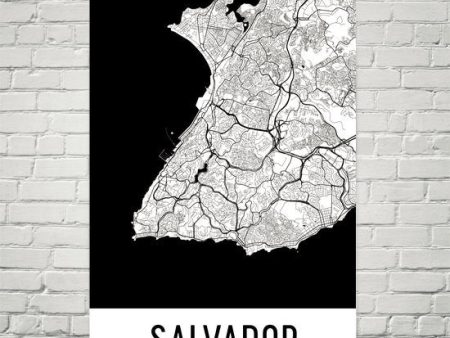 Salvador Street Map Poster Supply