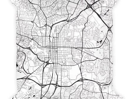 Raleigh Map Pillow – Modern Map Art For Cheap