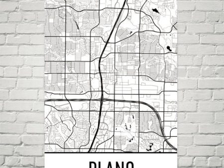 Plano Texas Street Map Poster Supply