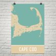 Cape Cod MA Street Map Poster Cheap