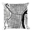 Philadelphia Map Pillow – Modern Map Art For Sale