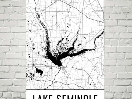 Lake Seminole GA Art and Maps Supply