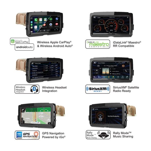 SoundStream V2 8.3” Plug & Play Headunit With Wireless Apple CarPlay & Android Auto For 2014-2023 Harley Davidson® Touring Motorcycles Supply