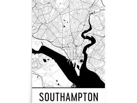 Southampton UK Street Map Poster Online