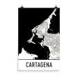 Cartagena Colombia Street Map Poster For Sale