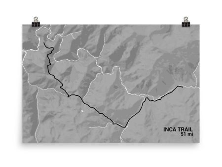 Inca Trail Map Art Prints Online Sale