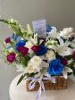 Blue White Purple Grand Rattan Flower Arrangement Fashion