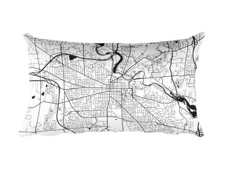 Ann Arbor Map Throw Pillow Fashion