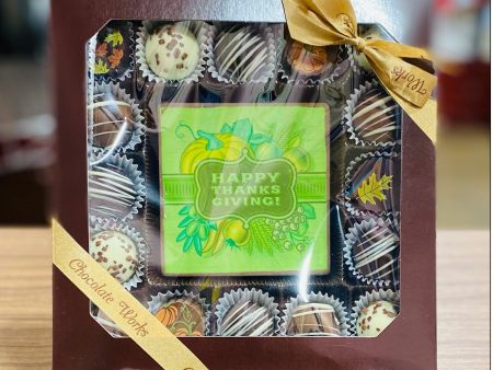 16 pc Thanksgiving Truffle Box For Sale