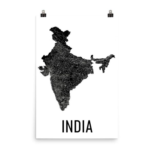 India Map Poster Hot on Sale