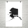 Alaska Home State Map Art Sale