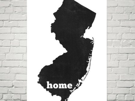 New Jersey Home State Map Art Discount