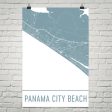 Panama City Beach Street Map Poster on Sale