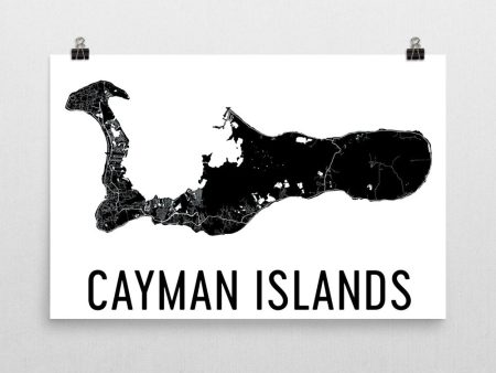 Cayman Wall Map Print - Modern Map Art Supply