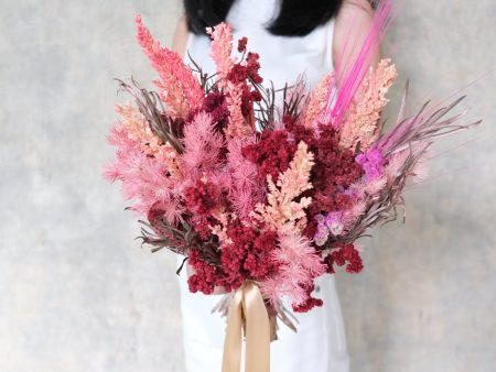 Pink Everlasting Prewed Bouquet Online Sale