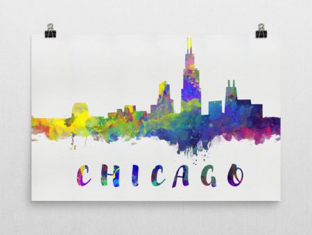 Chicago Skyline Art Print Supply