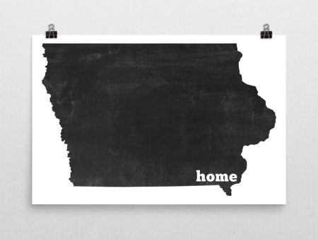 Iowa Home State Map Art Supply