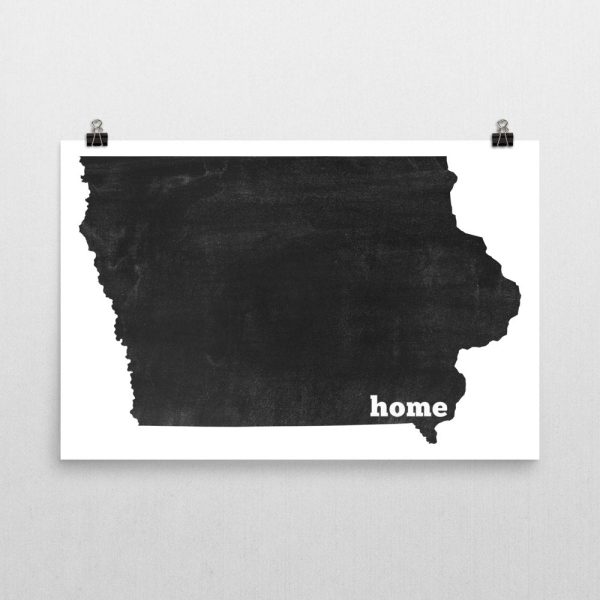 Iowa Home State Map Art Supply