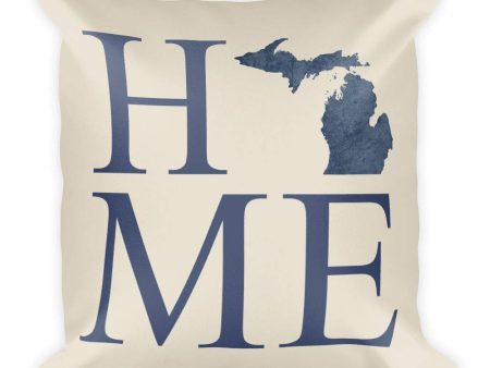 Michigan Map Pillow – Modern Map Art Supply