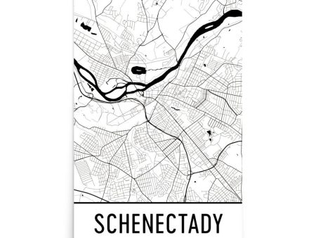 Schenectady NY Street Map Poster on Sale