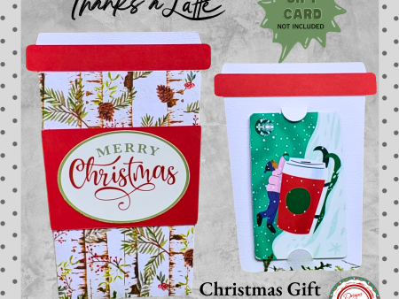 Handcrafted Christmas Coffee Cup Pull-Out Gift Card Holder | Unique Holiday Season Gift Giving for Coffee Lovers Cheap