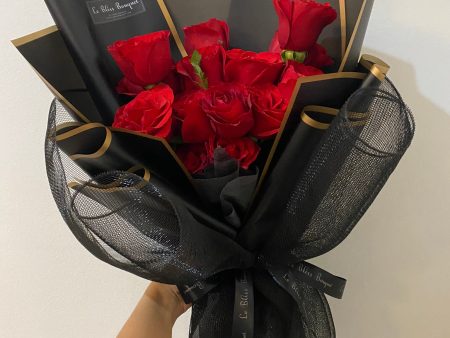 Full Red Rose Medium Bouquet For Sale