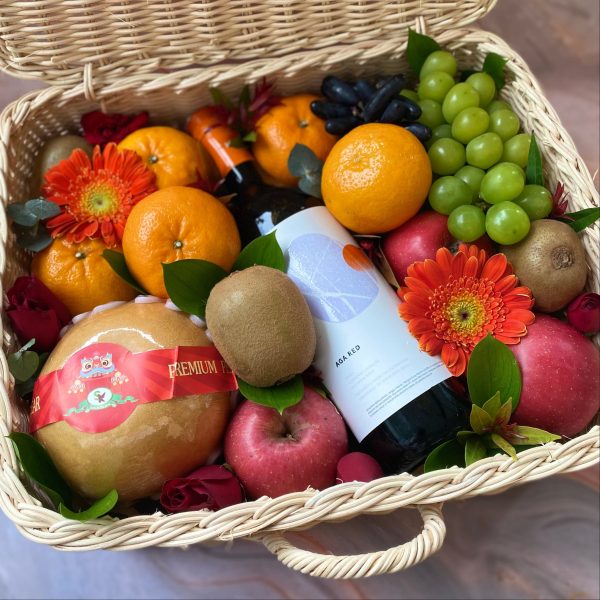 Wine Rattan Fruit Box Online Hot Sale