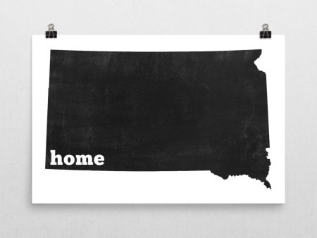 South Dakota Home State Map Art Supply