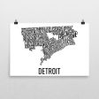 Detroit Neighborhood Typography Prints – Modern Map Art Discount