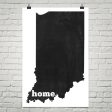 Indiana Home State Map Art Online now