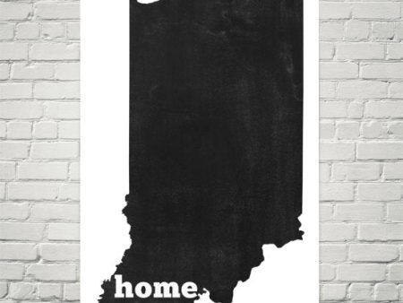 Indiana Home State Map Art Online now