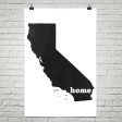 California Home State Map Art Sale