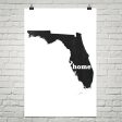 Florida Home State Map Art Online Sale