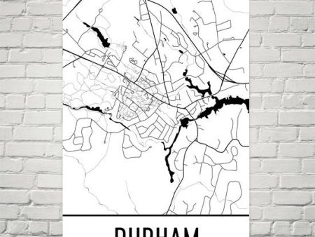 Durham NH Street Map Poster Online Sale