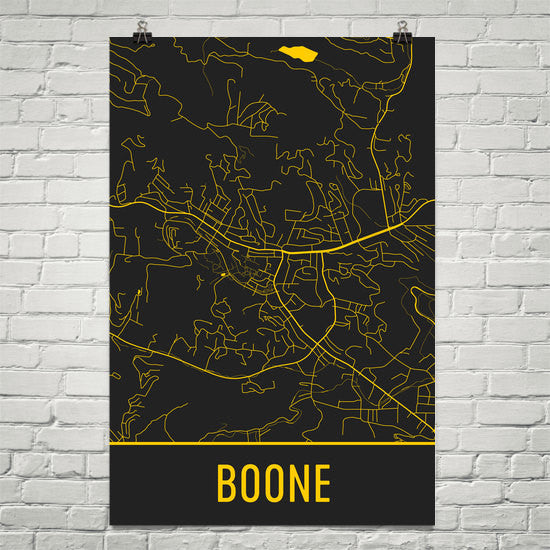 Boone NC Street Map Poster Hot on Sale