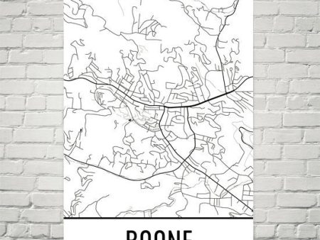 Boone NC Street Map Poster Hot on Sale