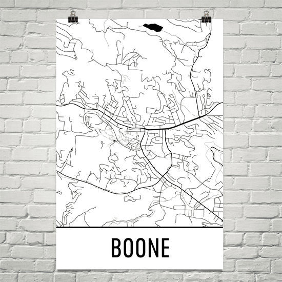 Boone NC Street Map Poster Hot on Sale