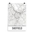 Sheffield England Street Map Poster Online