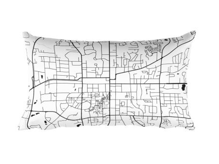 Auburn Map Throw Pillow Fashion