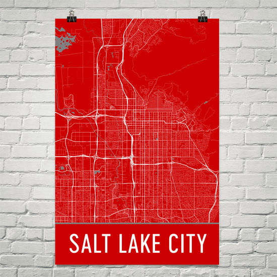 Salt Lake City Street Map Poster Sale