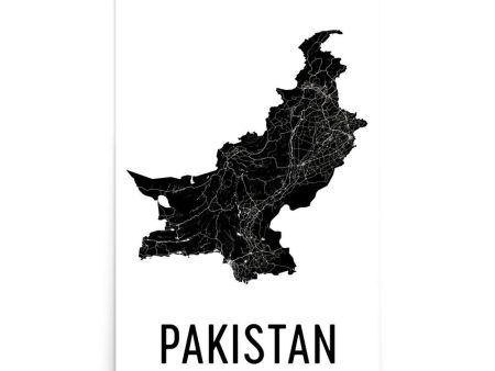 Pakistan Map Poster on Sale