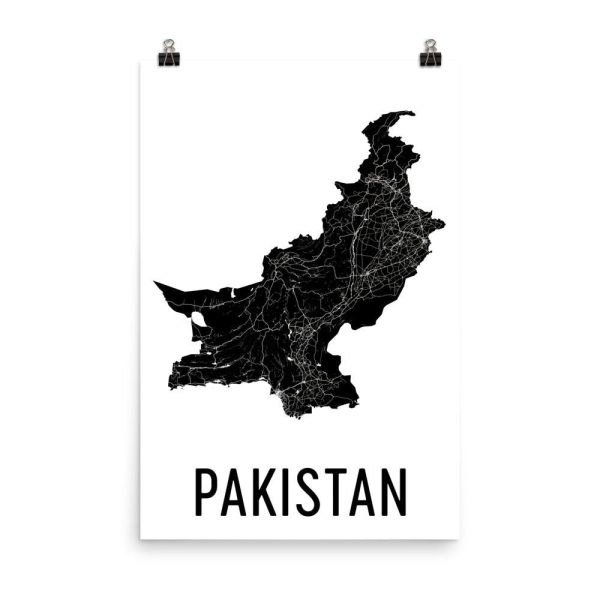 Pakistan Map Poster on Sale