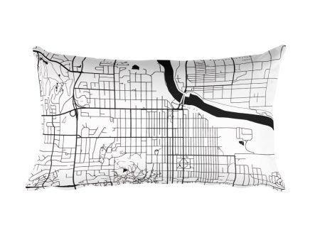 Lawrence Map Throw Pillow Fashion