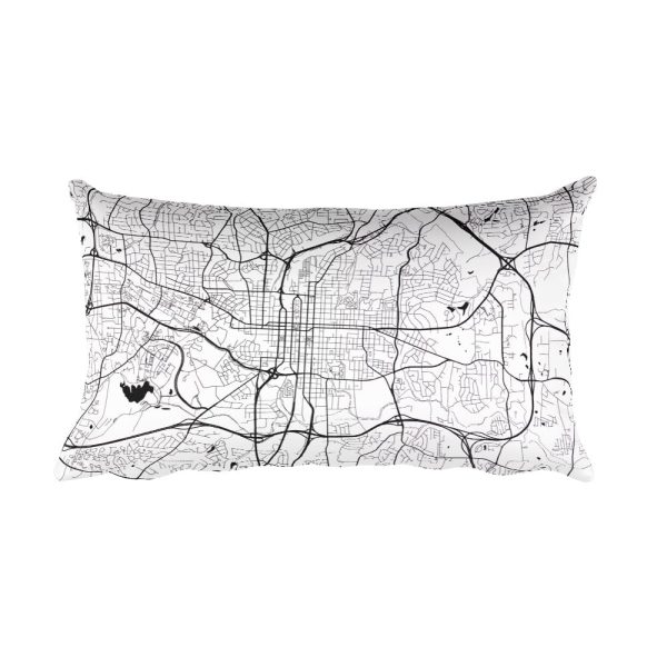 Raleigh Map Pillow – Modern Map Art For Cheap