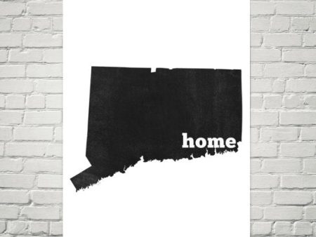 Connecticut Home State Map Art Online Sale