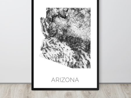 Arizona State Topographic Map Art For Cheap