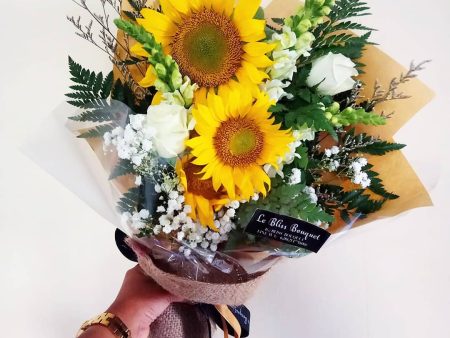 Local Sunflower Rustic Burlap Bouquet Fashion