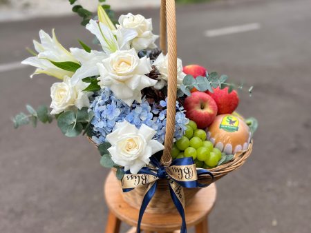 Hydrangea Blue Fruit Basket Online Hot Sale