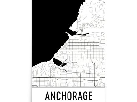 Anchorage Street Map Poster Online Hot Sale