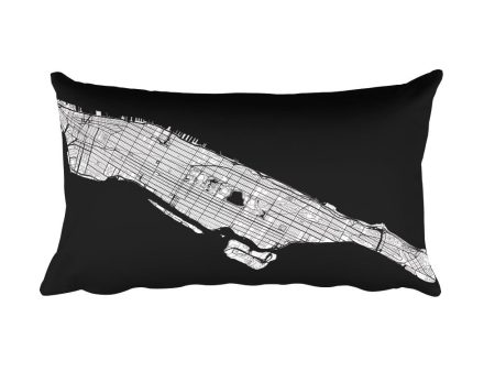 Manhattan Map Throw Pillow Sale